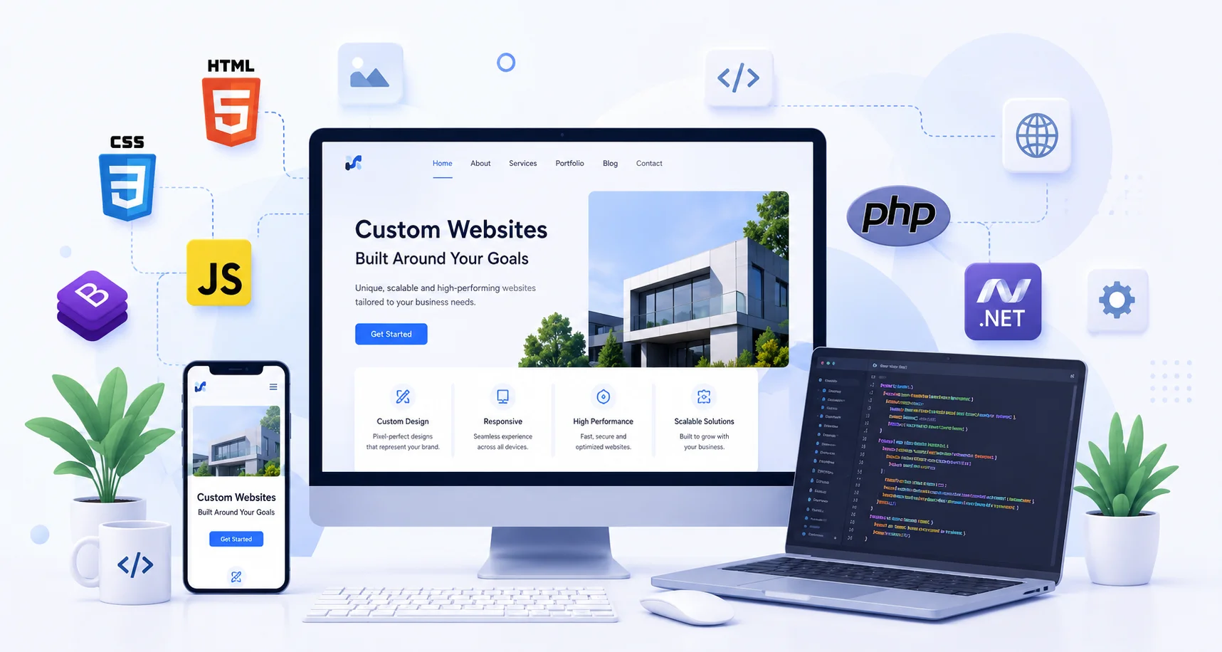 custom website development services